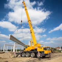 Crane lifting a load